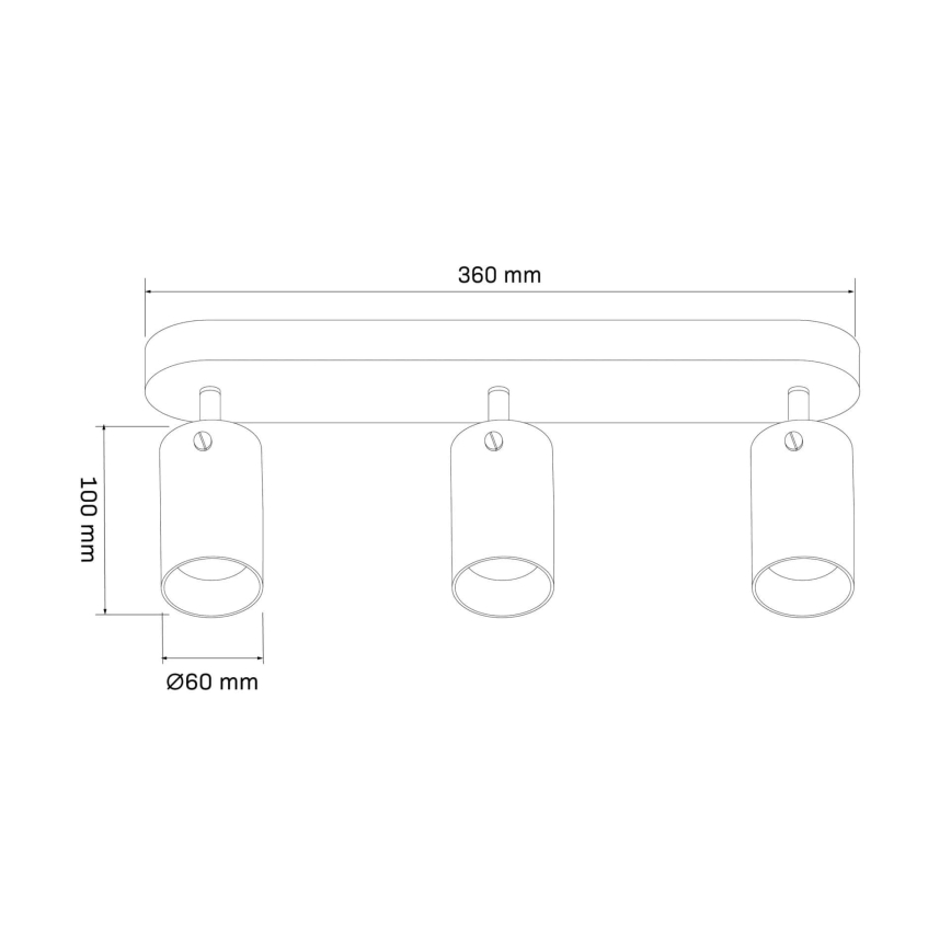 Φωτιστικό σποτ SMOKY 3xGU10/10W/230V μαύρο