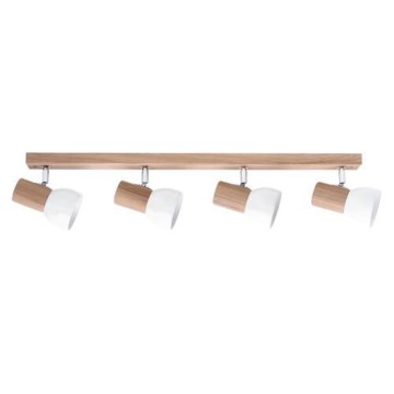 Φωτιστικό σποτ SVENDA 4xE27/60W/230V δρυς/λευκό