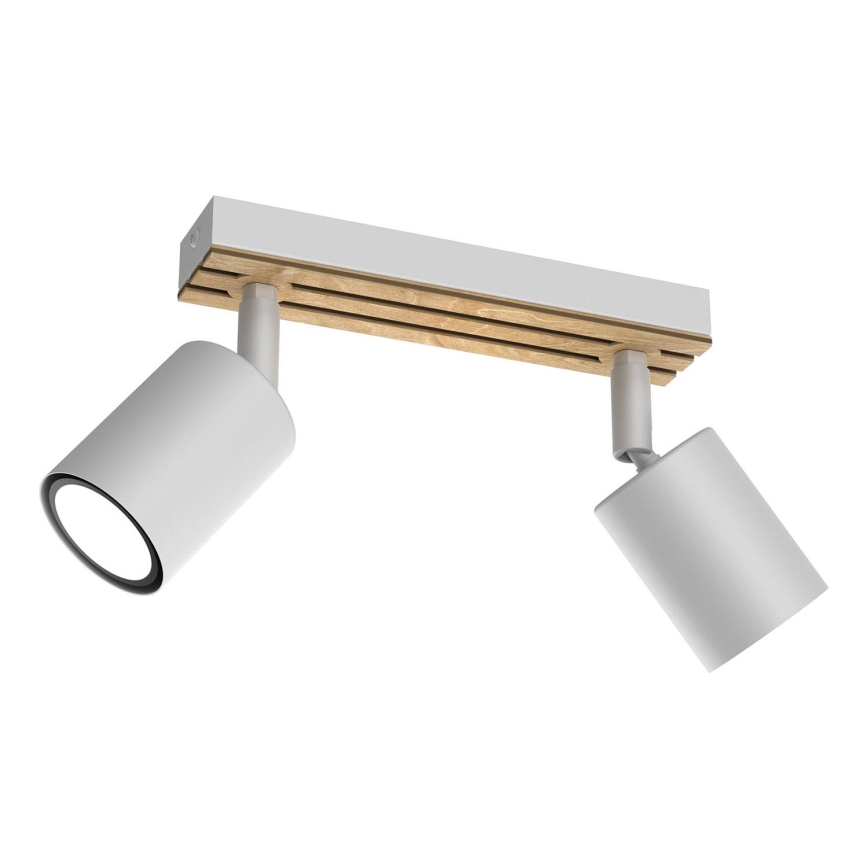 Φωτιστικό σποτ TERRA 2xGU10/8W/230V λευκό/δρυς