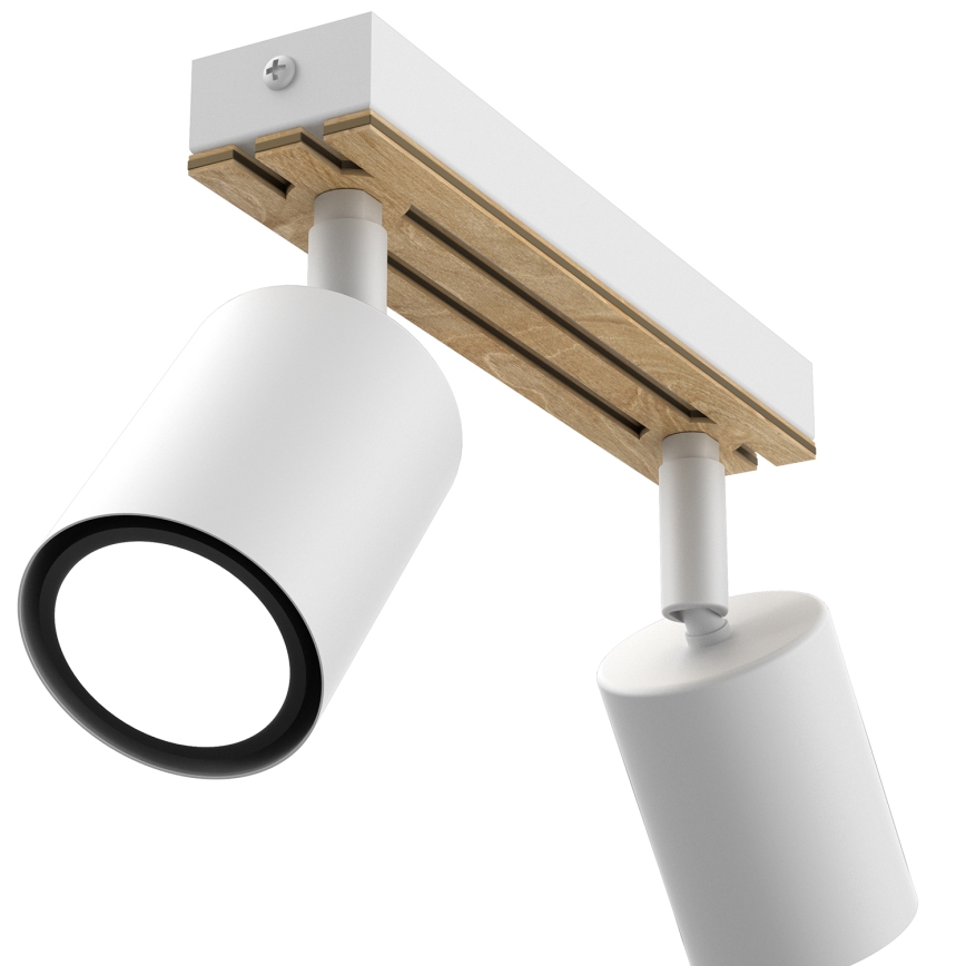 Φωτιστικό σποτ TERRA 2xGU10/8W/230V λευκό/δρυς