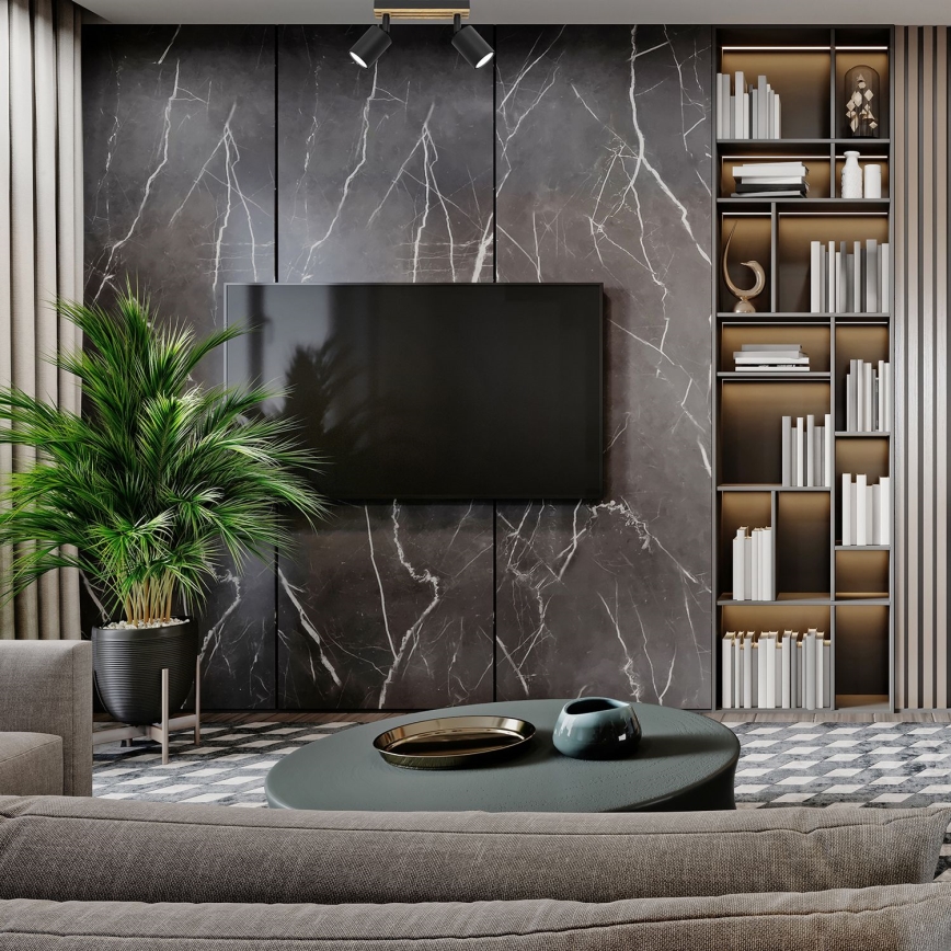 Φωτιστικό σποτ TERRA 2xGU10/8W/230V μαύρο/δρυς