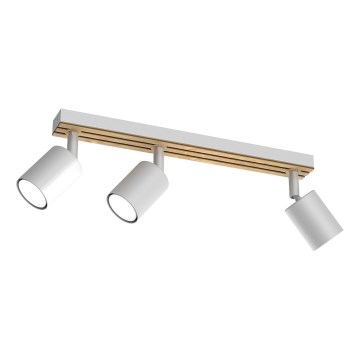 Φωτιστικό σποτ TERRA 3xGU10/8W/230V λευκό/δρυς