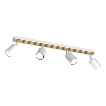 Φωτιστικό σποτ TERRA 4xGU10/8W/230V λευκό/δρυς