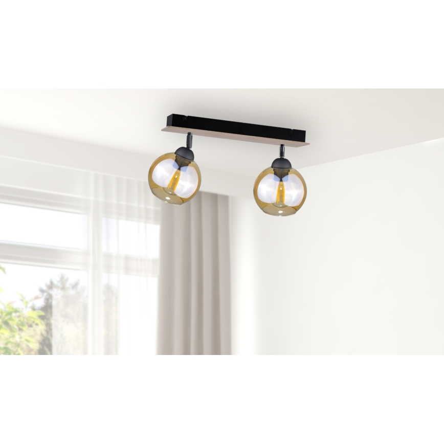 Φωτιστικό σποτ THEA WOOD 2xE27/60W/230V