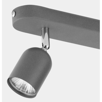 Φωτιστικό σποτ TOP 2xGU10/10W/230V γκρι