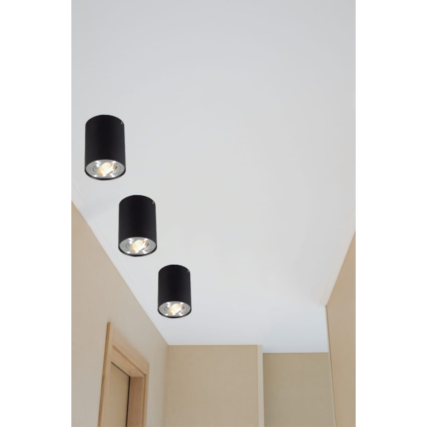 Φωτιστικό σποτ TUBA 1xGU10/50W/230V μαύρο