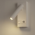 Φωτιστικό σποτ τοίχου LED με USB LED/2W/230V λευκό