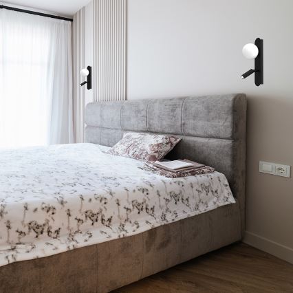 Φωτιστικό σποτ τοίχου SIRIO 2xG9/25W/230V μαύρο