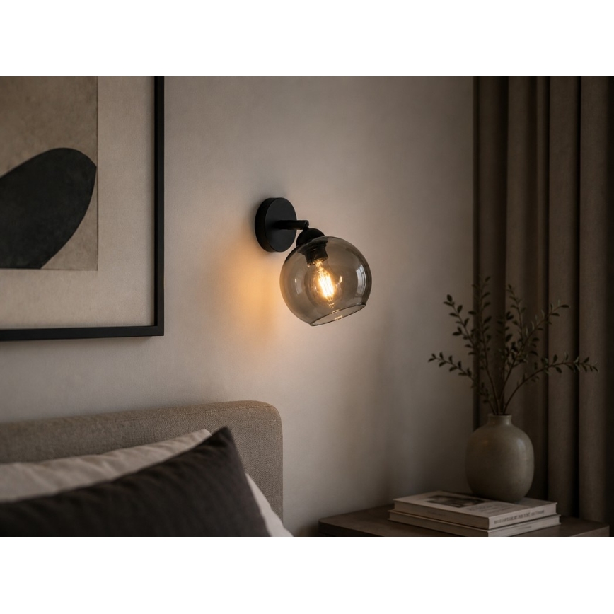 Φωτιστικό σποτ τοίχου UNO 1xE27/60W/230V μαύρο