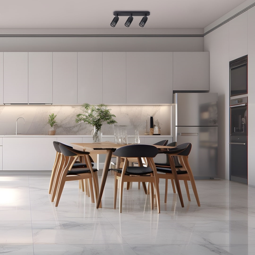 Φωτιστικό σποτ VERTICAL 3xGU10/8W/230V μαύρο