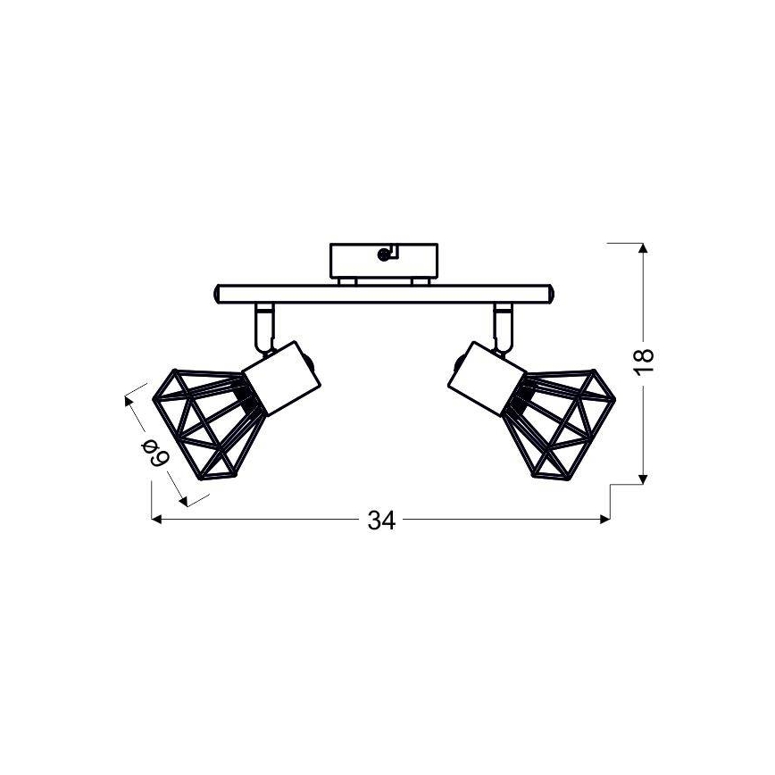 Φωτιστικό σποτ VERVE 2xE14/40W/230V
