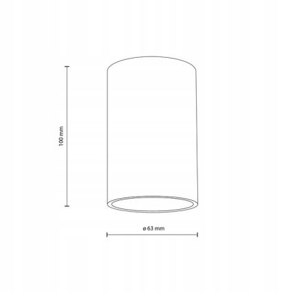 Φωτιστικό σποτ VIVO 1xGX53/10W/230V 10 cm μαύρο