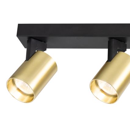 Φωτιστικό σποτ VOLF 3xGU10/10W/230V χρυσαφί/μαύρο