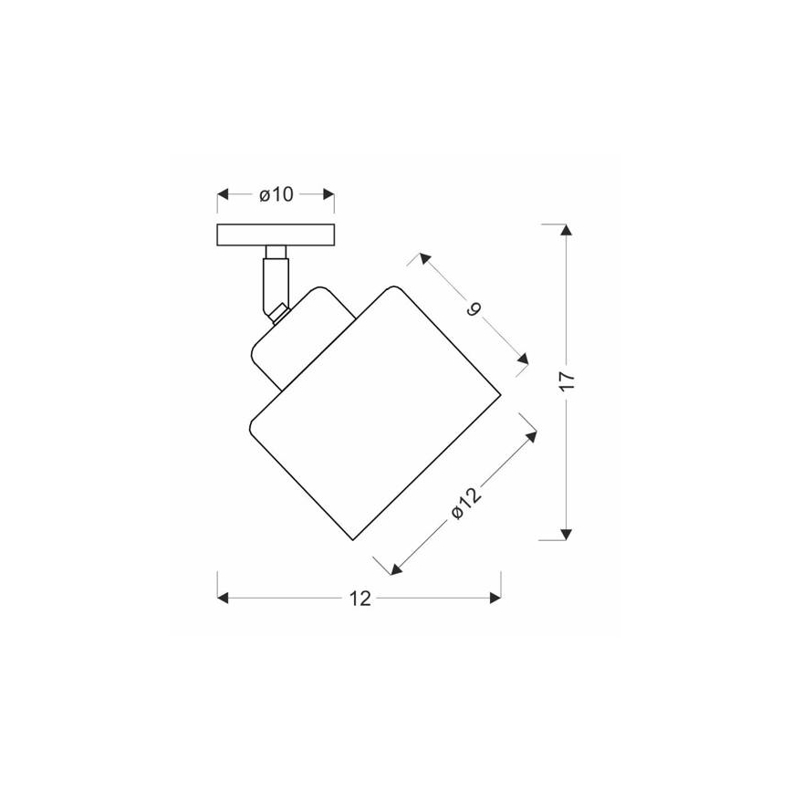Φωτιστικό σποτ WAMA 1xE27/40W/230V μαύρο/ματ χρώμιο