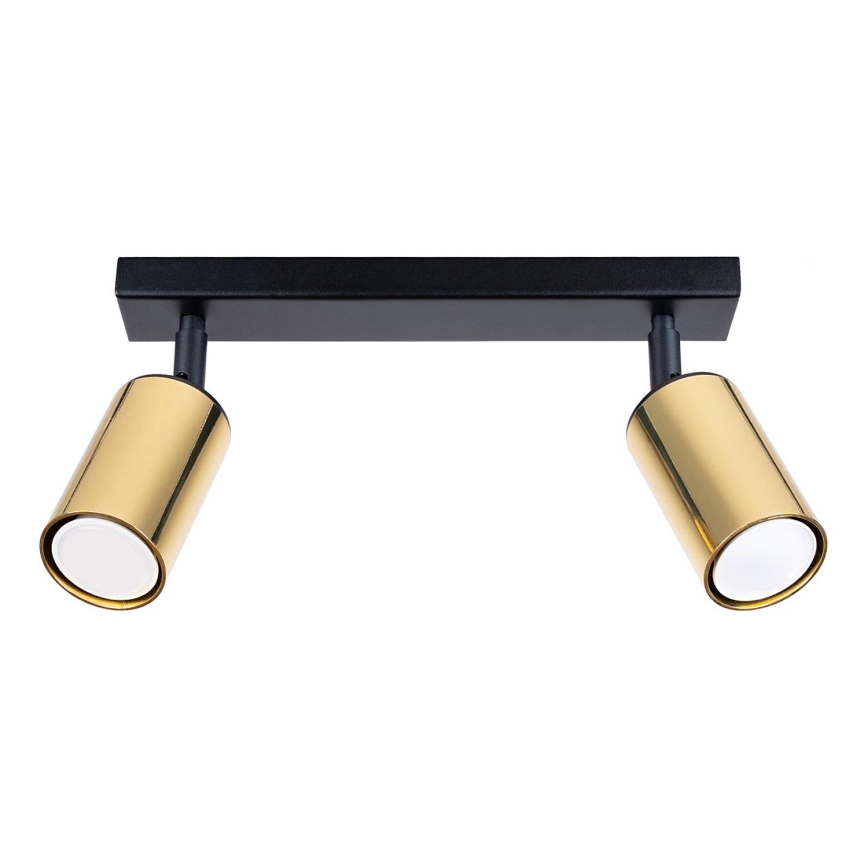 Φωτιστικό σποτ WINX 2xGU10/10W/230V μαύρο/χρυσαφί