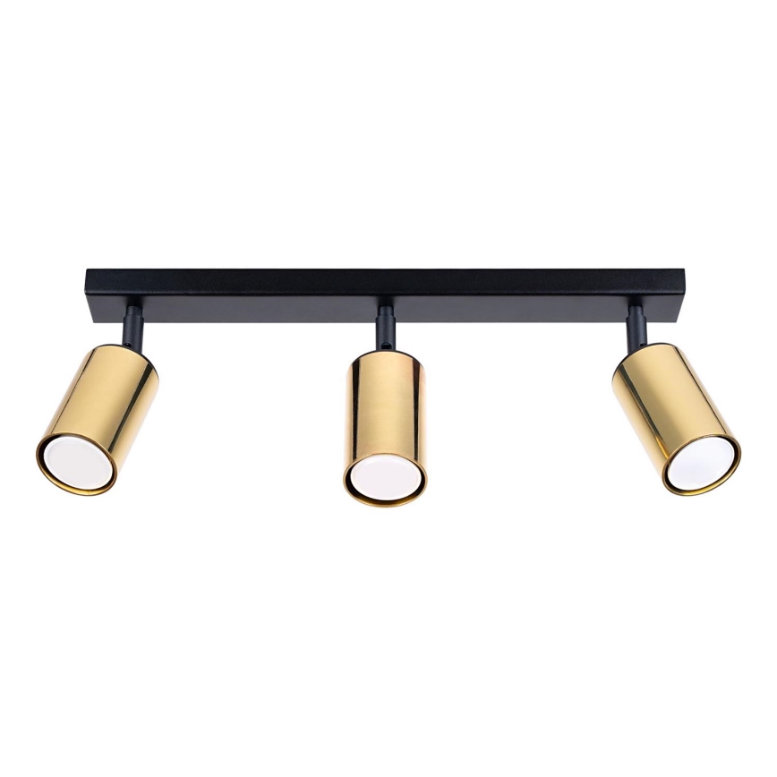 Φωτιστικό σποτ WINX 3xGU10/10W/230V μαύρο/χρυσαφί