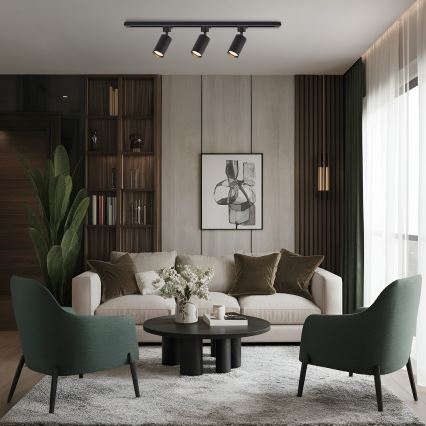 Φωτιστικό σποτ για σύστημα ράγας TIGER 3xGU10/10W/230V, μαύρο