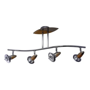 Φωτιστικό σποτ ZEUS 4xE14/40W/230V Καουτσουκόδεντρο