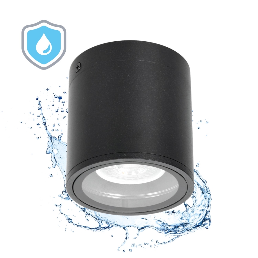 Φωτιστικό σποτ εξωτερικού χώρου 1xGU10/35W/230V IP54 στρογγυλό μαύρο