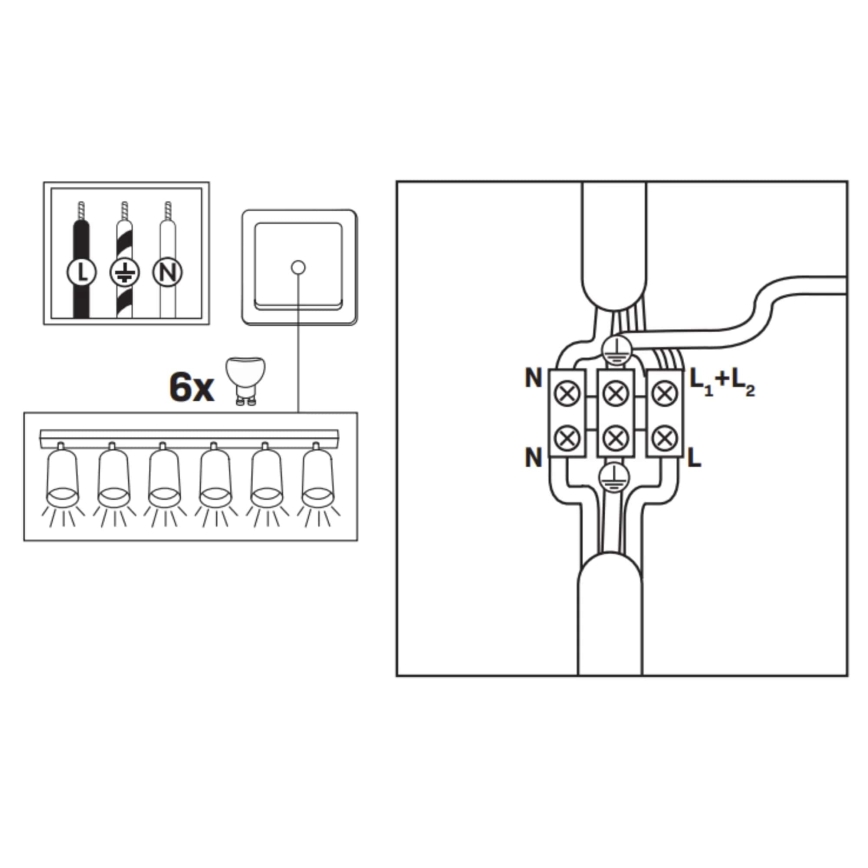 Φωτιστικό σποτ μπάνιου TURYN 6xGU10/10W/230V IP44 λευκό