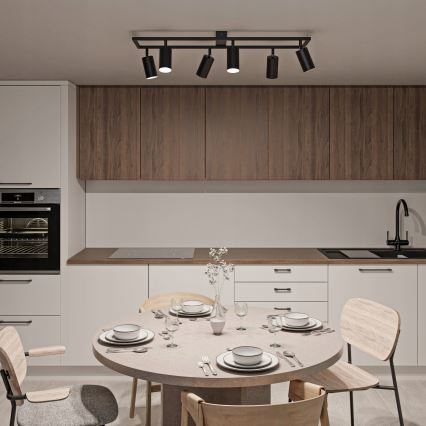 Φωτιστικό σποτ οροφής 6xGU10/30W/230V μαύρο