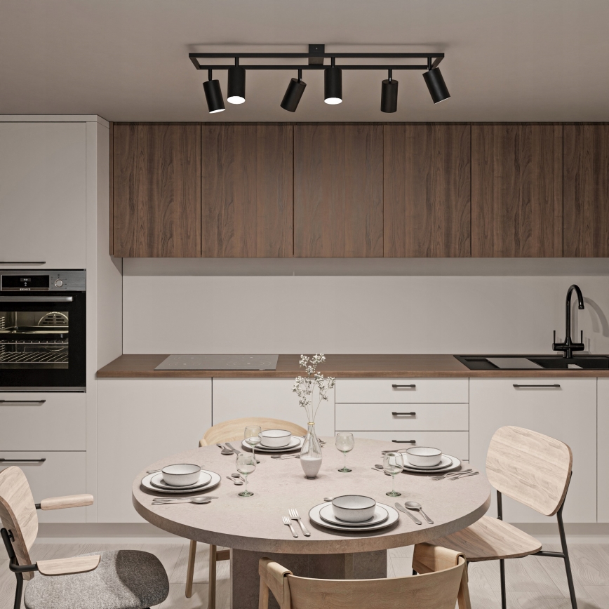 Φωτιστικό σποτ οροφής 6xGU10/30W/230V μαύρο