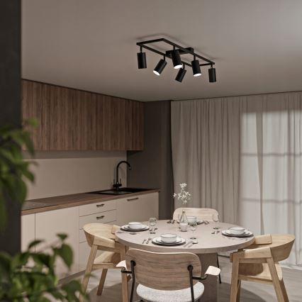 Φωτιστικό σποτ οροφής 6xGU10/30W/230V μαύρο