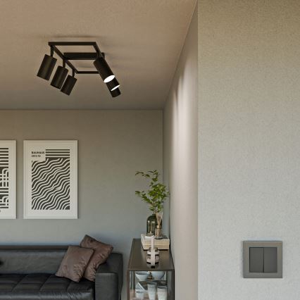 Φωτιστικό σποτ οροφής 6xGU10/30W/230V μαύρο