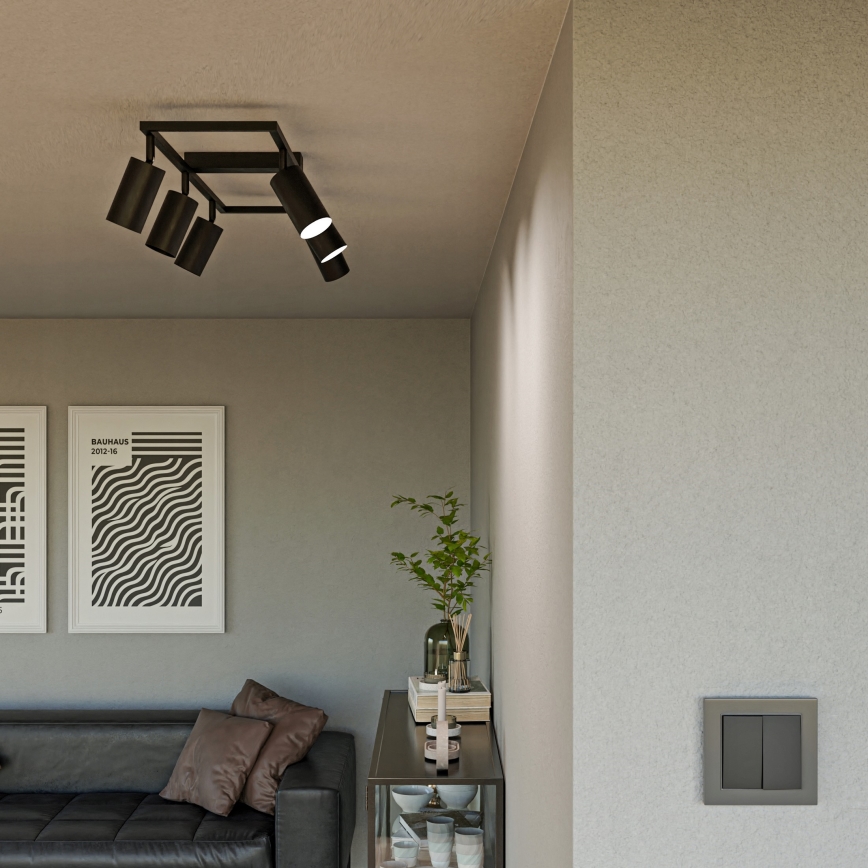 Φωτιστικό σποτ οροφής 6xGU10/30W/230V μαύρο