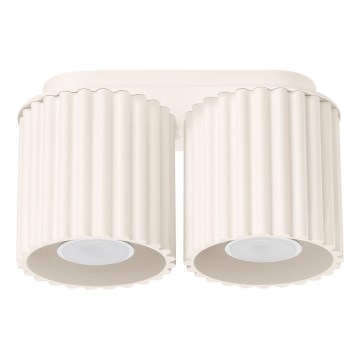 Φωτιστικό σποτ AURA 2xGU10/10W/230V σε κρεμ απόχρωση