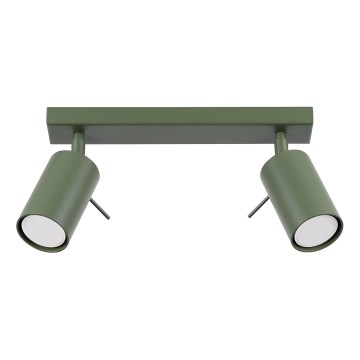 Φωτιστικό σποτ RING 2xGU10/10W/230V πράσινο
