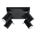 Φωτιστικό σποτ RING 4 4xGU10/10W/230V μαύρο