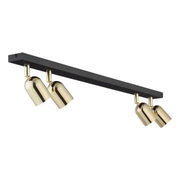 Φωτιστικό σποτ TOP 4xGU10/10W/230V μαύρο/χρυσαφί