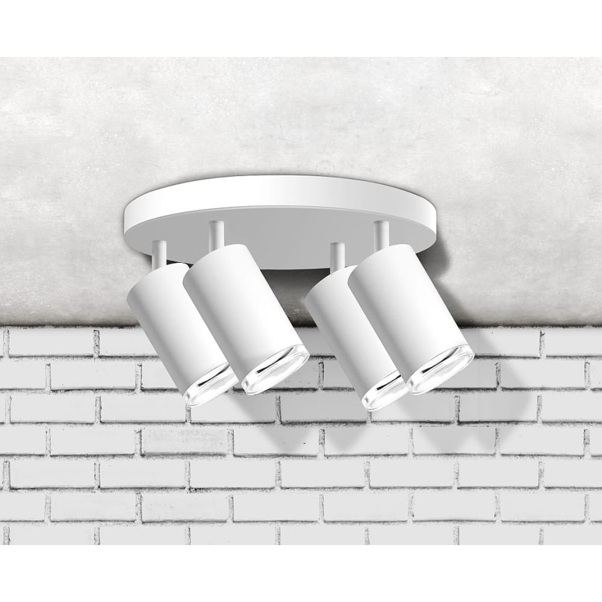 Φωτιστικό σποτ μπάνιου TURYN 4xGU10/10W/230V IP44 λευκό