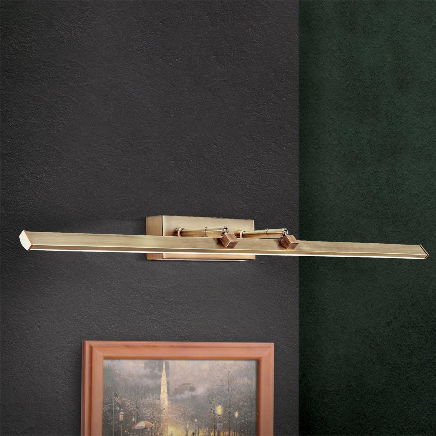 Φωτιστικό πίνακα LED PUBLIO LED/15W/230V 75 cm χρυσό/πατίνα