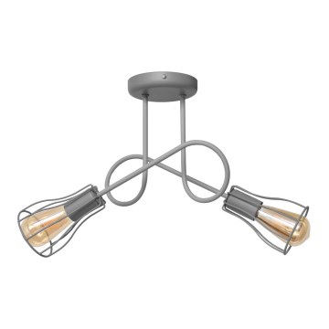 Φωτιστικό πολύφωτο OXFORD 2xE27/15W/230V γκρι