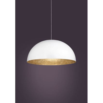 Φωτιστικό οροφής με καλώδιο SFERA 1xE27/60W/230V διάμ. 35 εκ. λευκό/χρυσό