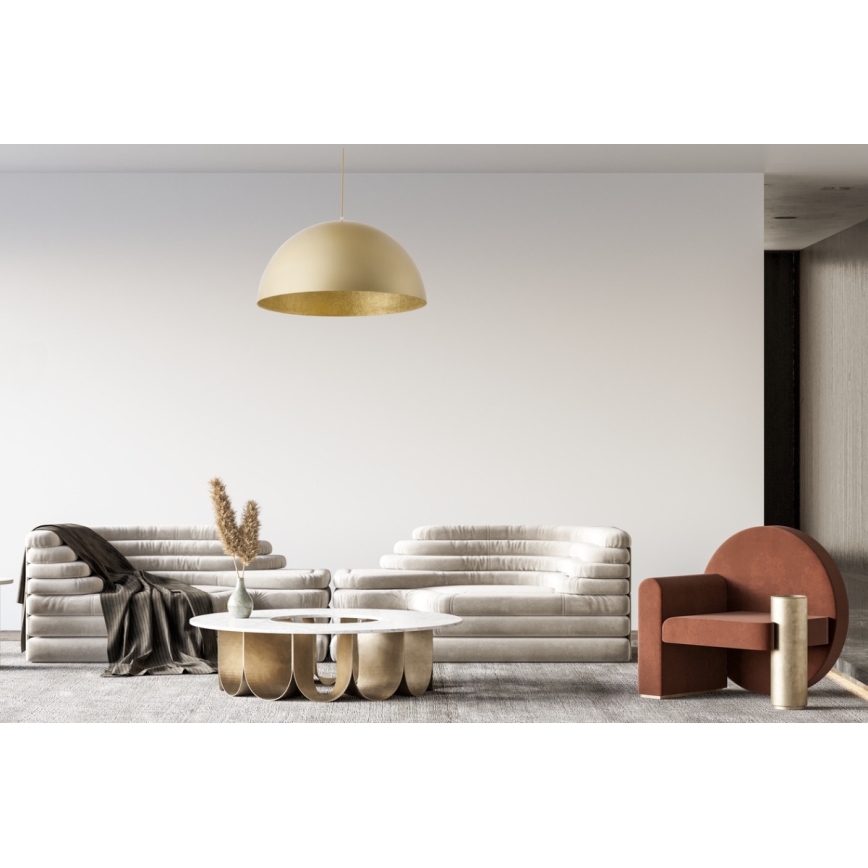 Φωτιστικό οροφής με καλώδιο SFERA 1xE27/60W/230V διάμ. 50 εκ. χρυσό