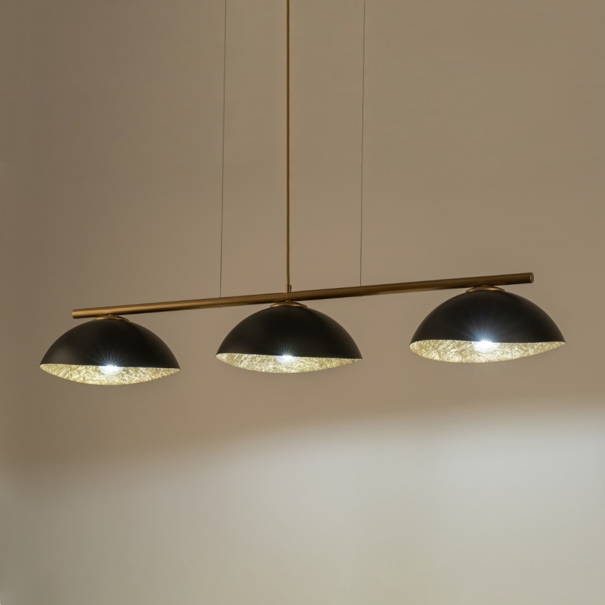 Φωτιστικό οροφής με καλώδιο SOLAR 3xE27/60W/230V χρυσό