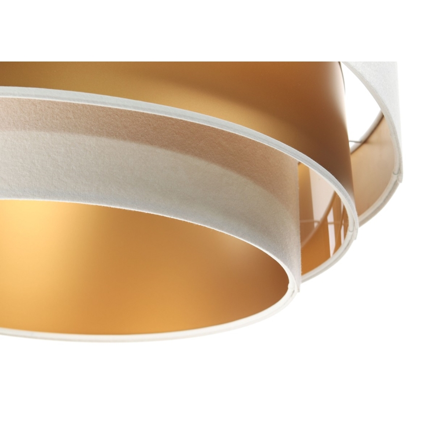 Φωτιστικό οροφής με καλώδιο TRINITI 1xE27/60W/230V λευκό/χρυσό