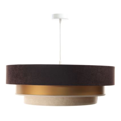 Φωτιστικό οροφής με καλώδιο TRINITI 1xE27/60W/230V καφέ/χρυσό/μπεζ