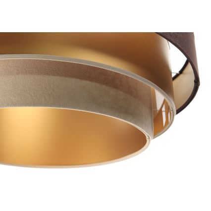 Φωτιστικό οροφής με καλώδιο TRINITI 1xE27/60W/230V καφέ/χρυσό/μπεζ