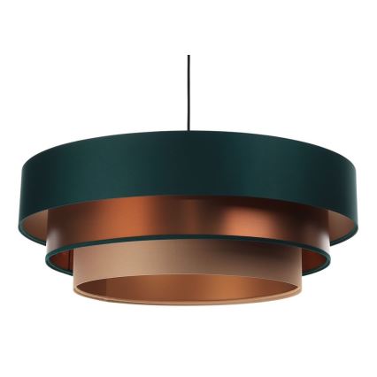 Φωτιστικό οροφής με καλώδιο TRINITI 1xE27/60W/230V πράσινο/χαλκός