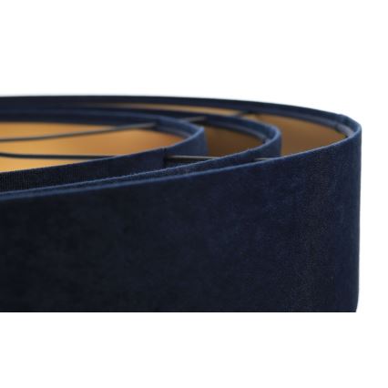 Φωτιστικό οροφής με καλώδιο TRINITI 1xE27/60W/230V μπλε/χρυσό