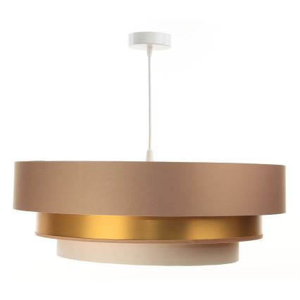 Φωτιστικό οροφής με καλώδιο TRINITI 1xE27/60W/230V μπεζ/χρυσό