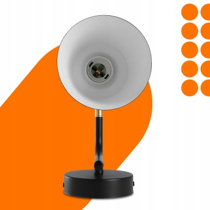 Φωτιστικό τοίχου 1xE27/20W/230V μαύρο/χρυσό