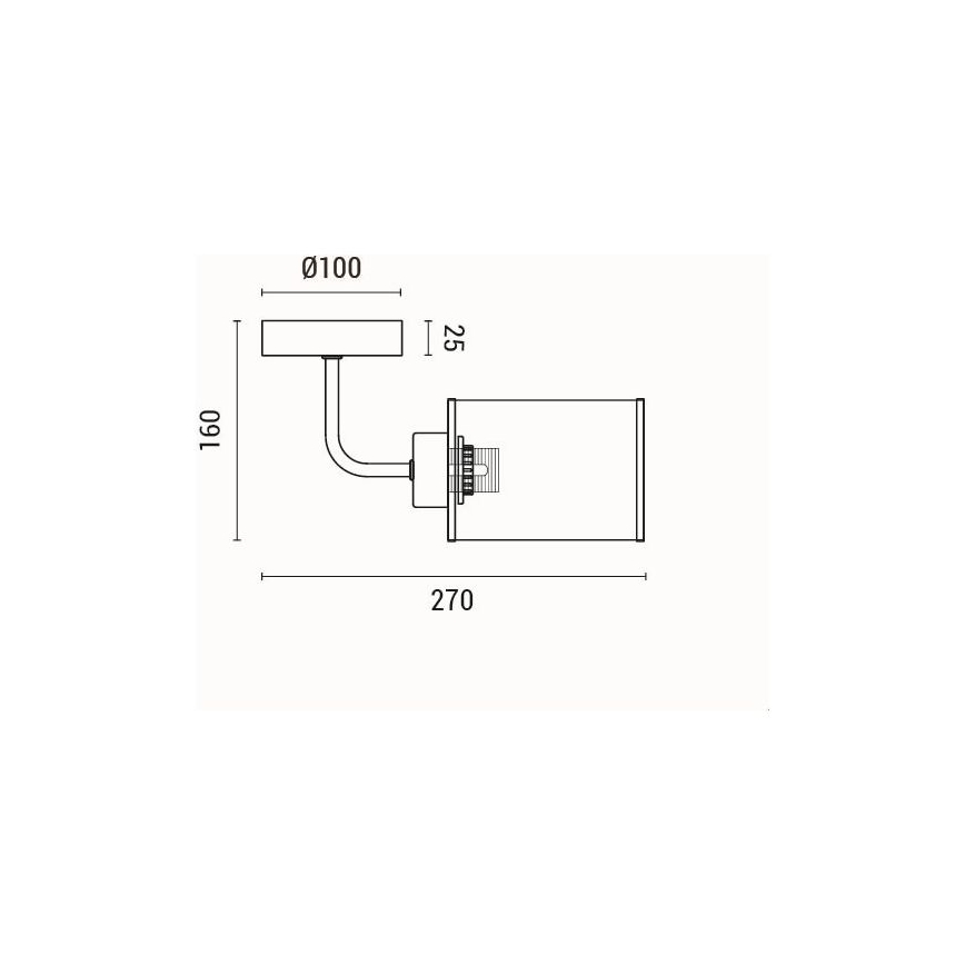Φωτιστικό τοίχου 1xE27/60W/230V