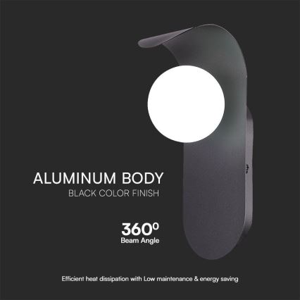 Φωτιστικό τοίχου 1xG9/5W/230V μαύρο