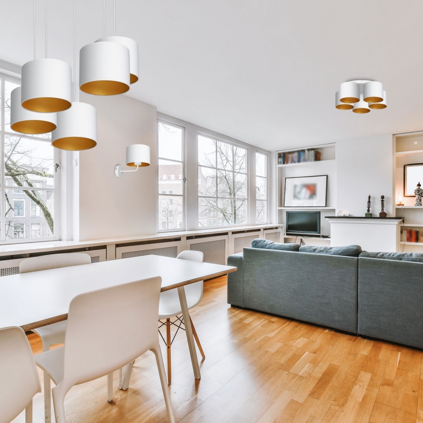 Επιτοίχιο φωτιστικό ARDEN 1xE27/60W/230V λευκό/χρυσό