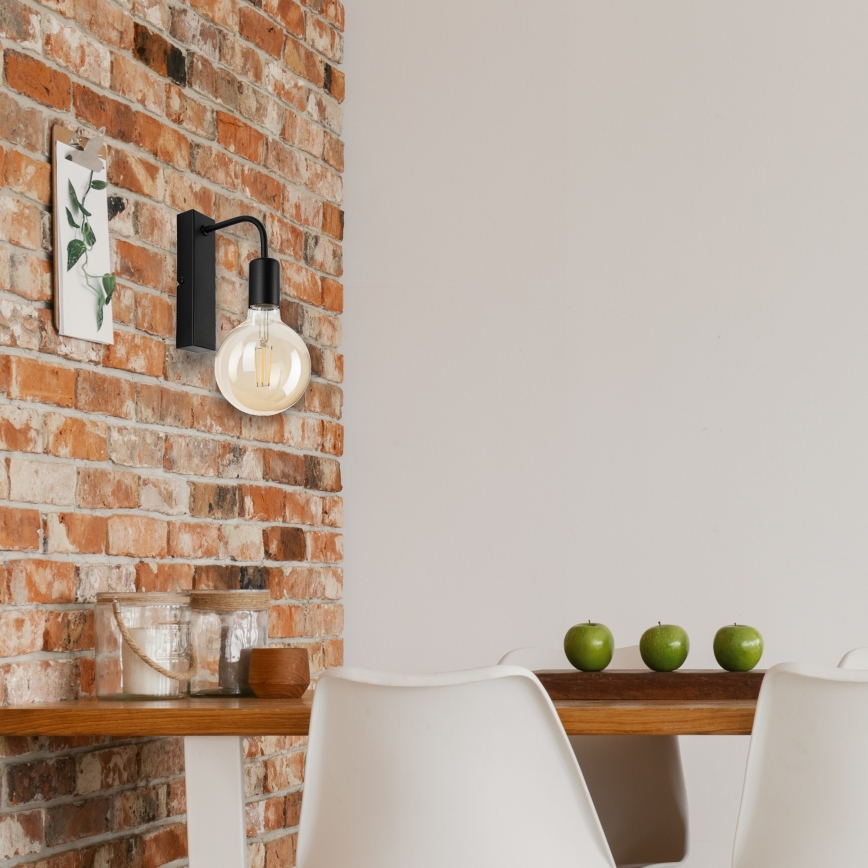 Φωτιστικό τοίχου ASTRID 1xE27/60W/230V ματ μαύρο